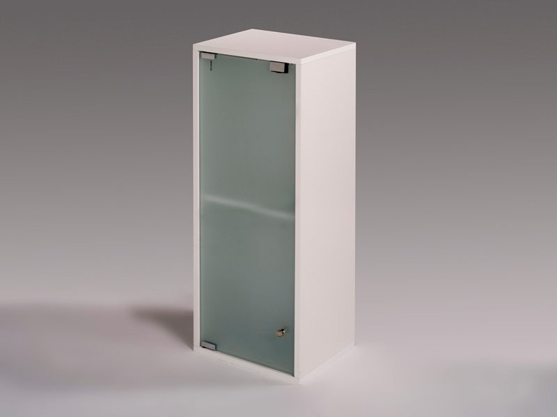 Armario para baño rectangular con puerta de cristal de 80 cm