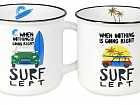 2 tazas de porcelana diseño surf