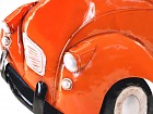 Chapa metálica de coche naranja estilo retro