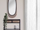 Espejo pared ovalado con marco rejilla