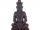 Buda grande de magnesia negra para decorar jardín