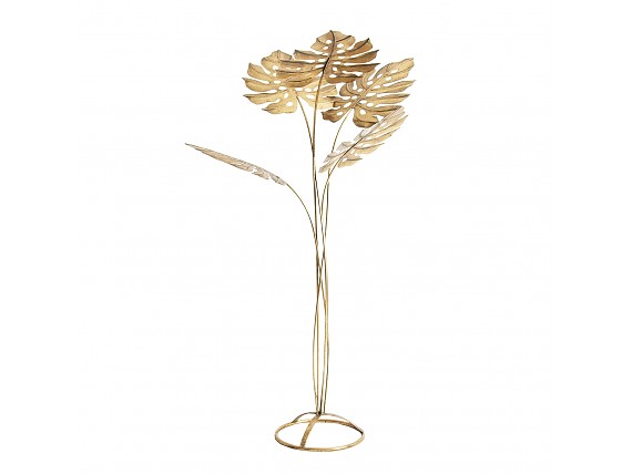 Figura decorativa hojas de hierro dorado Alt. 130cm