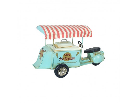 Figura decorativa vehículo triciclo de helados