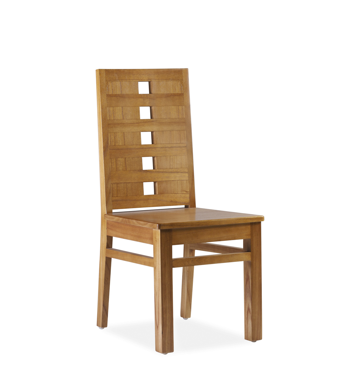 Silla de madera con detalles en respaldo