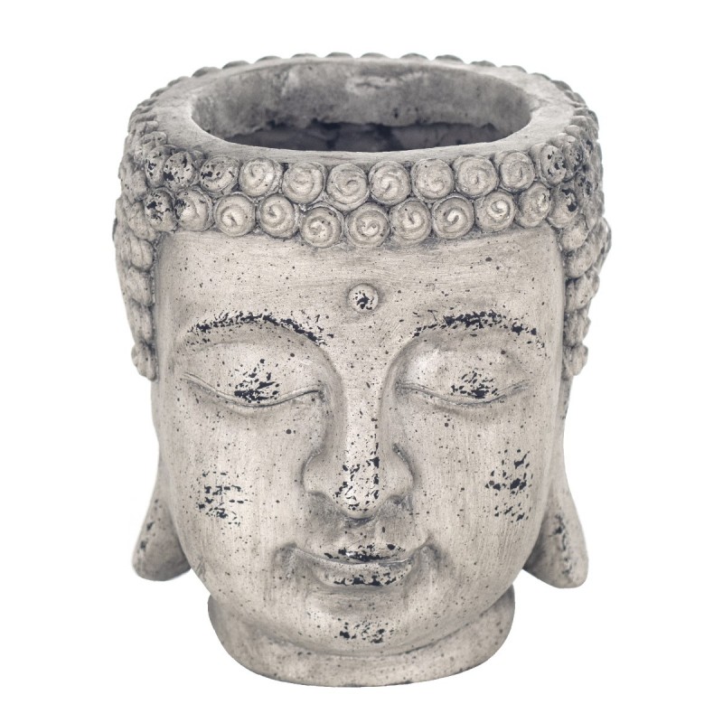 Macetero cabeza de Buda beige