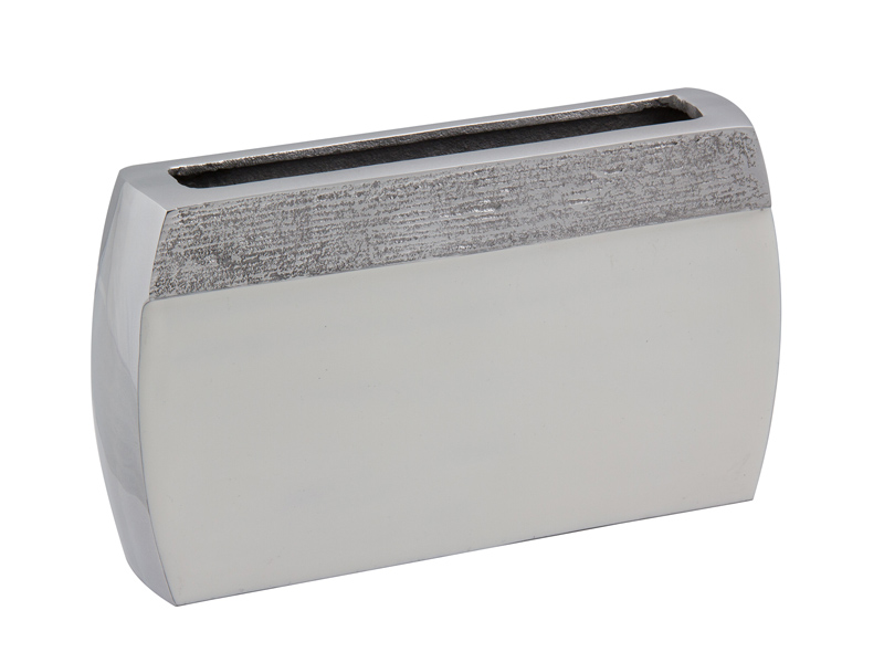 Jarrón de aluminio blanco