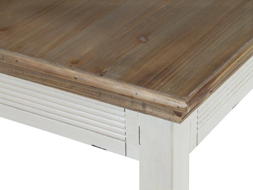 Mesa de comedor vintage de madera decapada mesas online