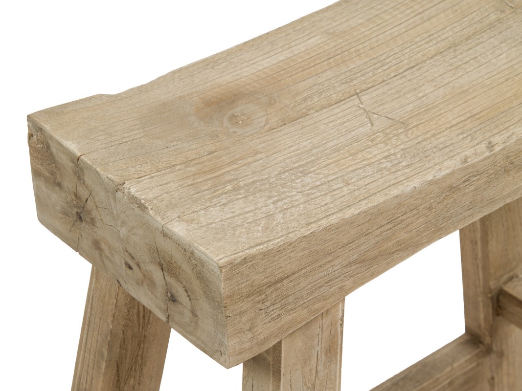 Banqueta taburete de madera de teca estilo rústico