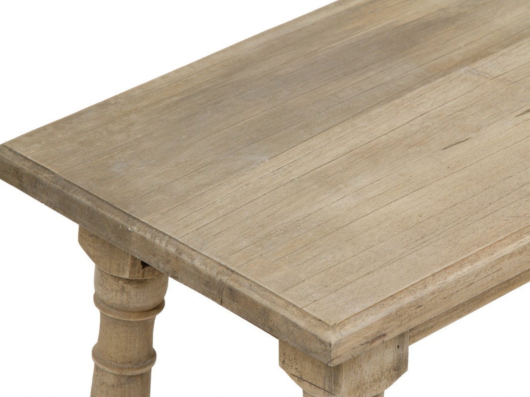 Banqueta de madera estilo rústico para recibidor o salón