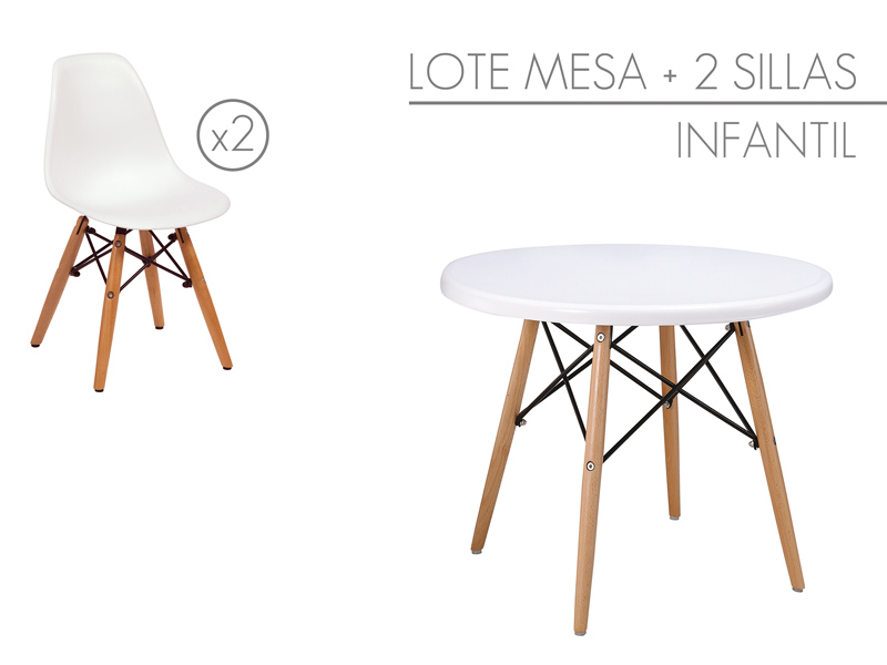 Conjunto mesa y sillas Eames pequeñas - Muebles infantiles Conjunto mesa y sillas Eames pequeñas - Muebles infantiles