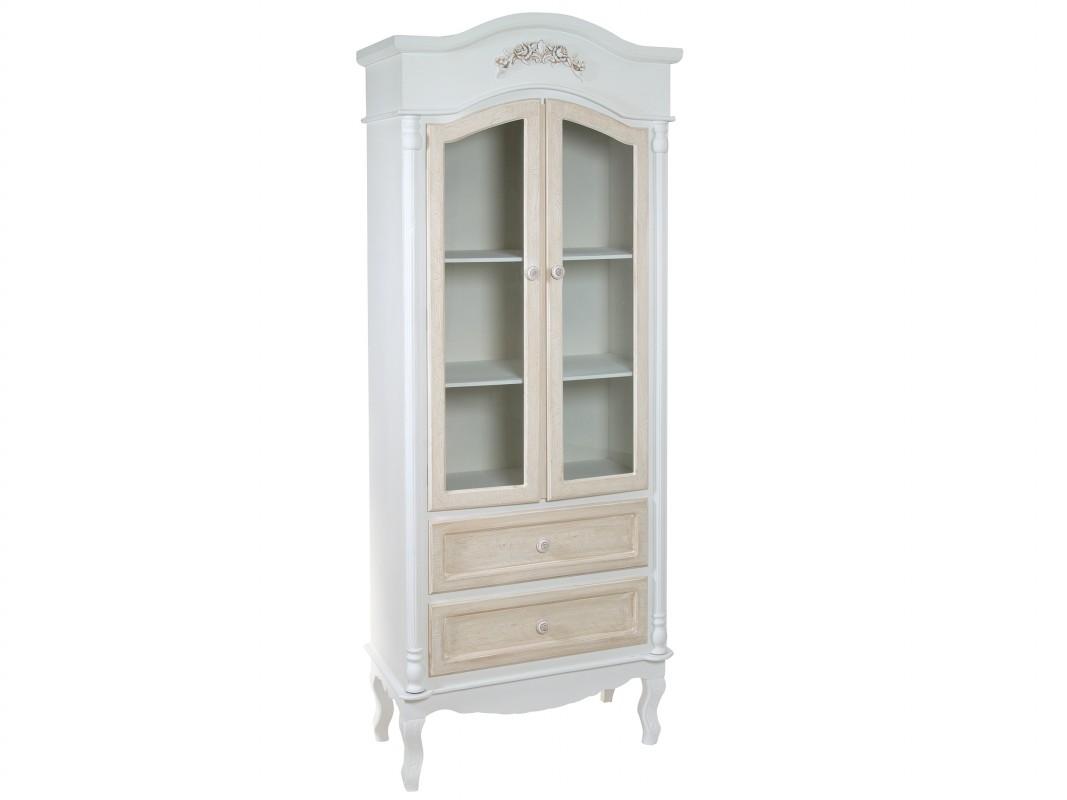 Alacena shabby chic vintage de madera decapé y beige