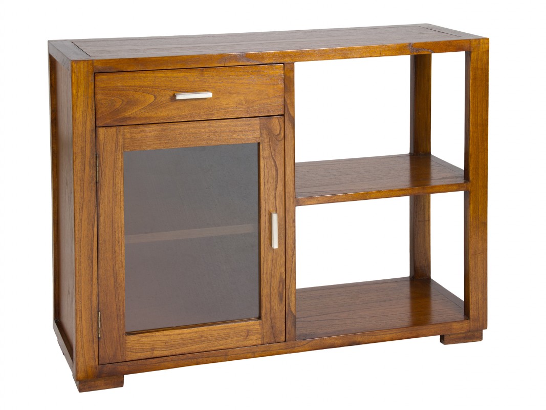 Mueble auxiliar de madera de mindi