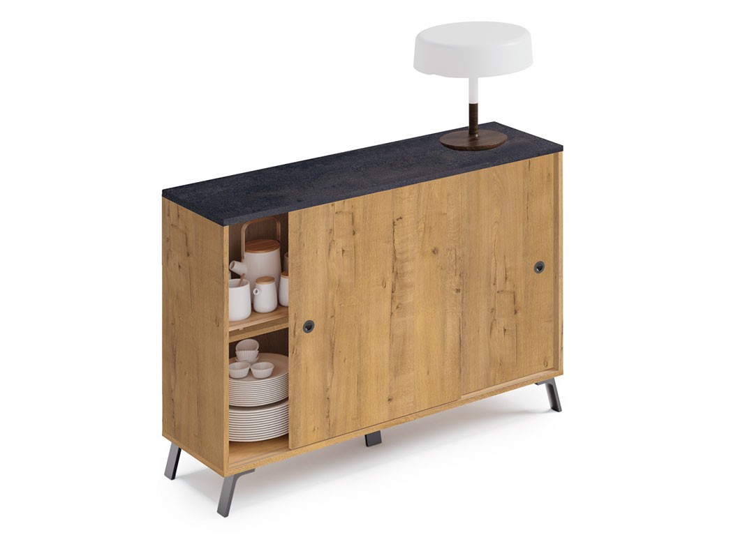 MUEBLE PEQUEÑO con siete cajones y seis puertas correder…