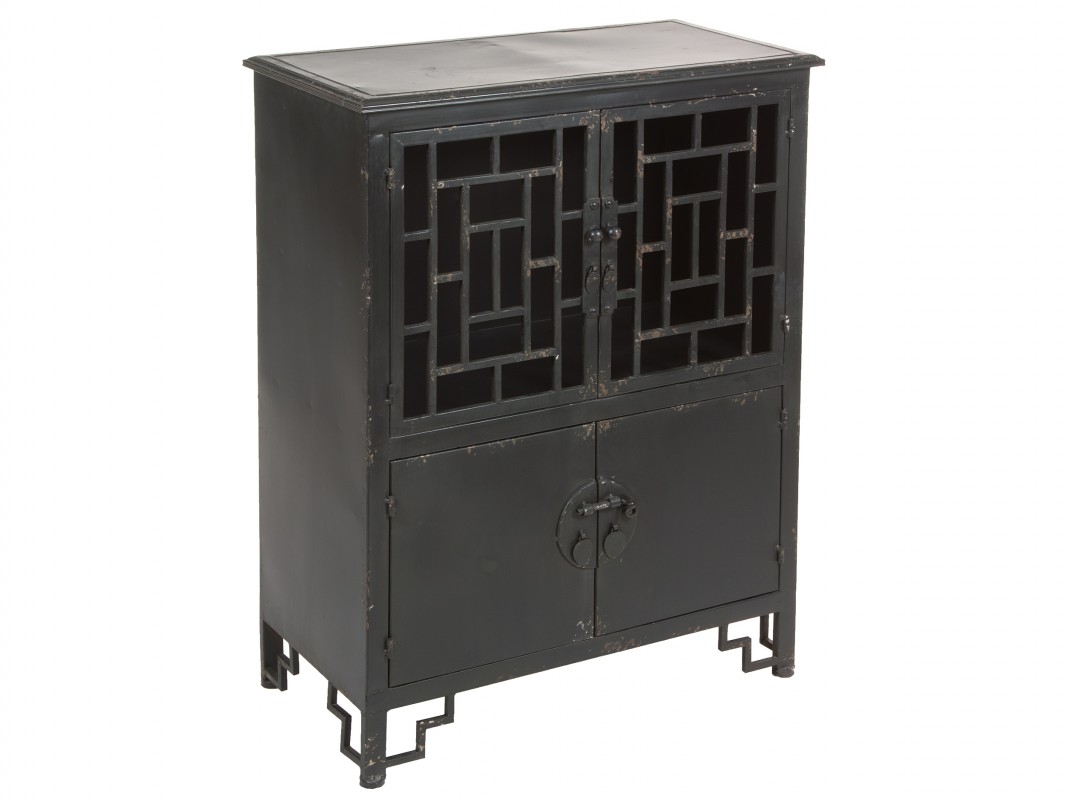 Armario de hierro negro envejecido estilo industrial