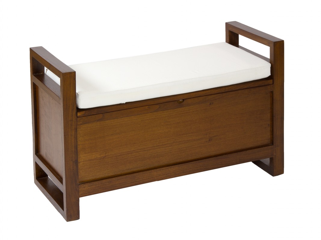 BANCO COFRE PIE DE CAMA BEIGE