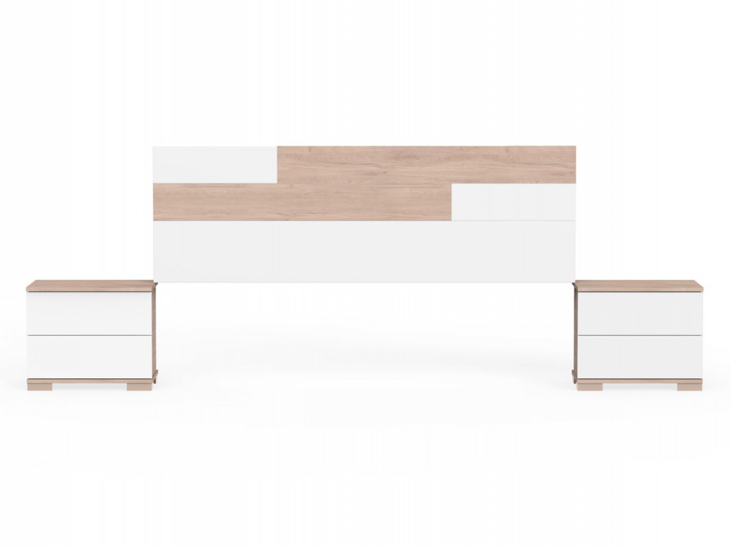 SUENOSZZZ-ESPECIALISTAS DEL DESCANSO Cabecero de Cama de 135 Modelo Osaka,  Lacado en Blanco 145x50 cm | Cabezal de palillería de Madera