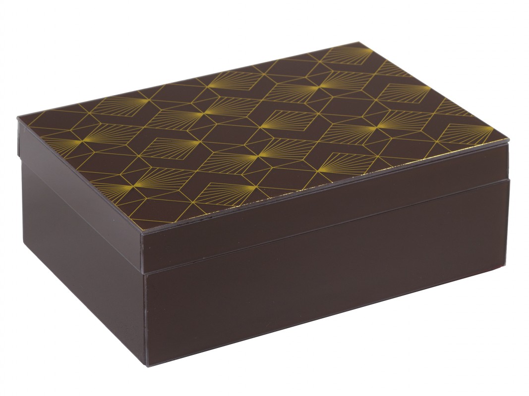 Caja Decorativa Marrón Madera 2344-00 — Divino