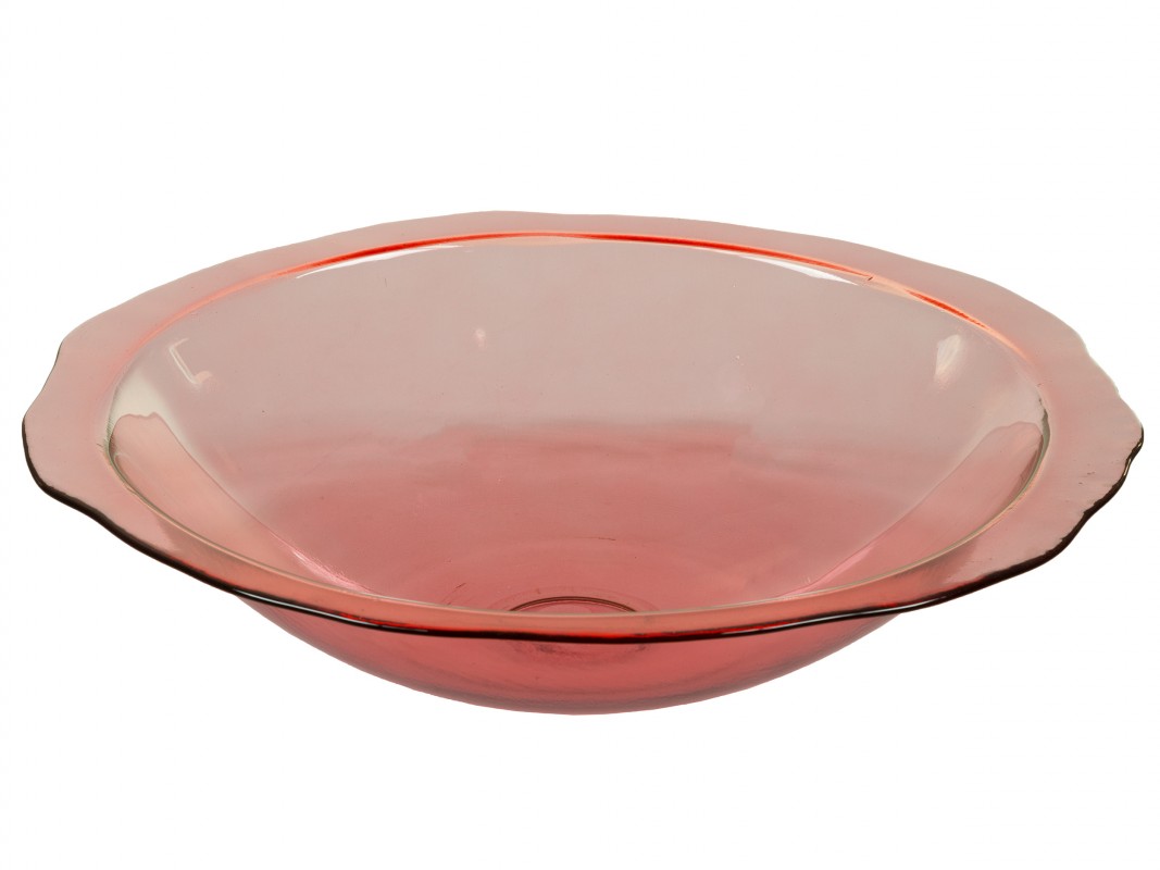 Centro mesa liso plato rojo