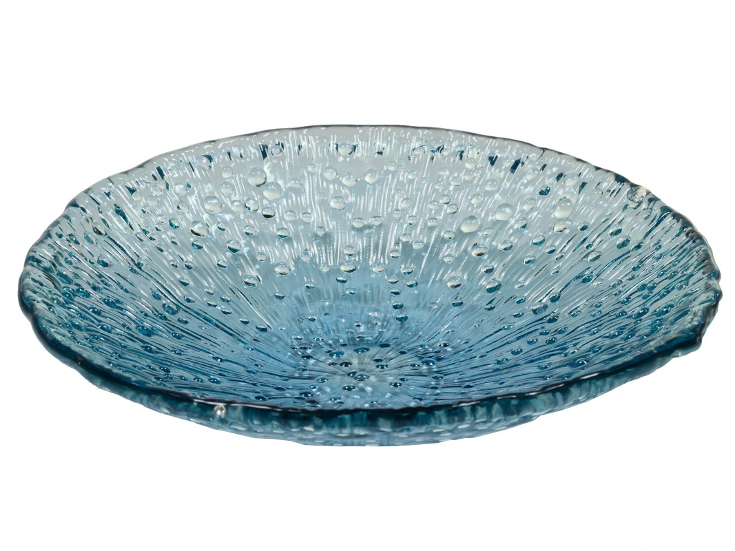 Centro mesa rústico azul 42x42 cm