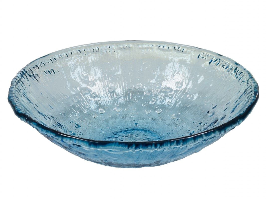 Centro mesa rústico azul 31x31 cm