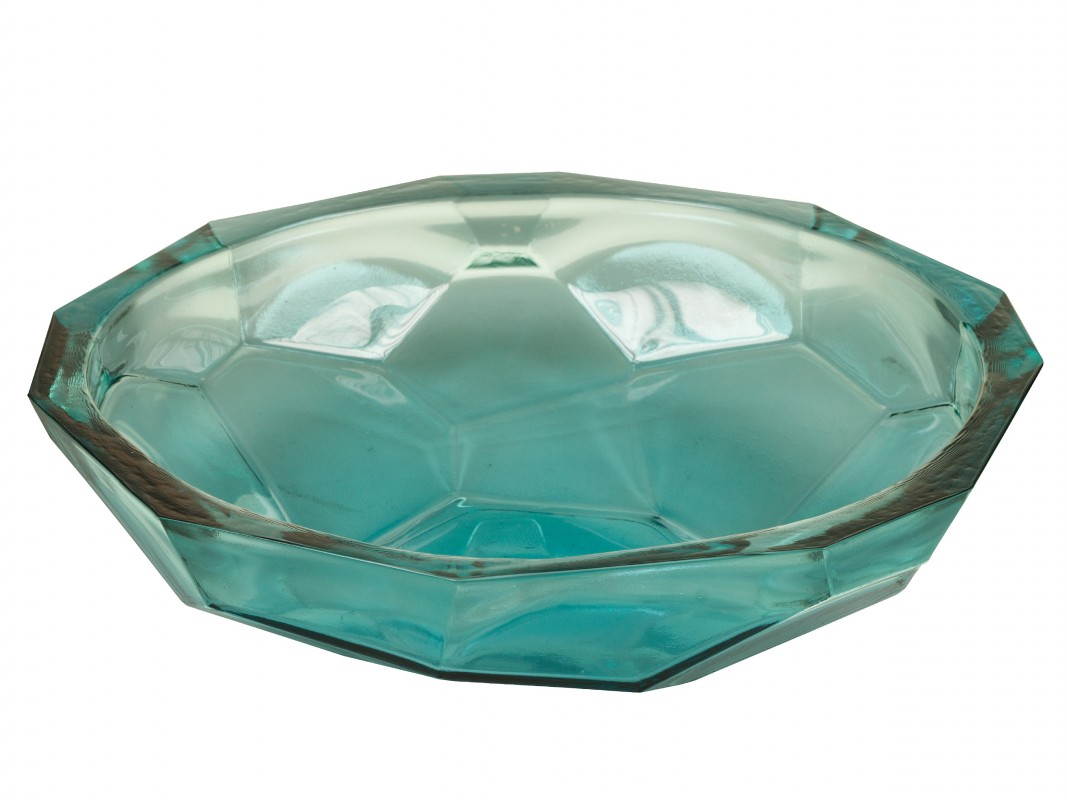 Centro mesa Origami turquesa 25x25x8