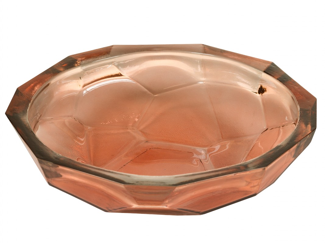 Centro mesa Origami coral 25x25x8