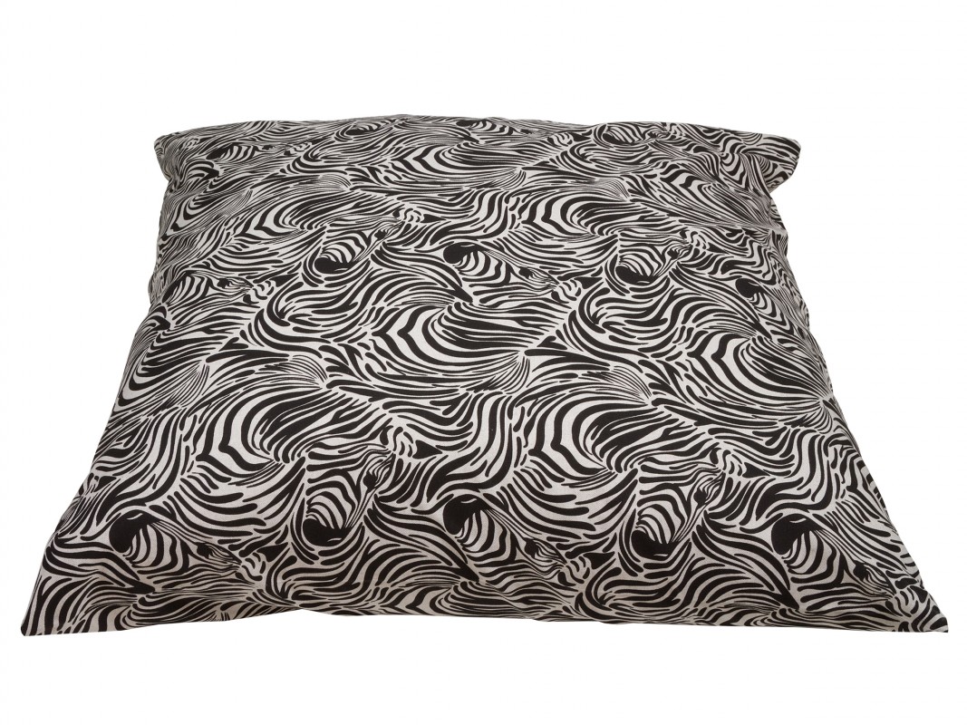 CojÃn puff cebra 90x90 cm