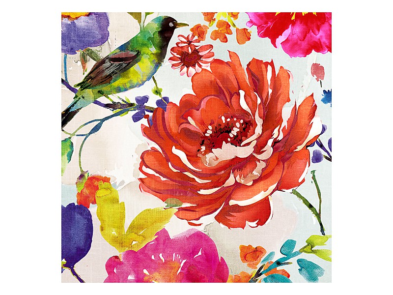 Cuadro lienzo con gel flores