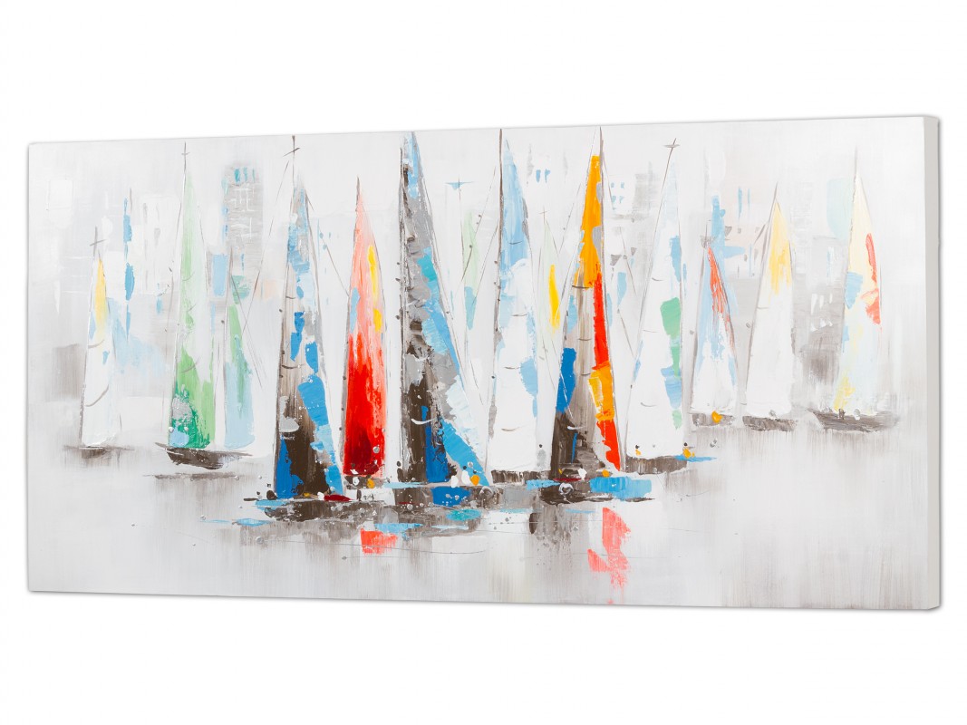 Cuadro óleo veleros