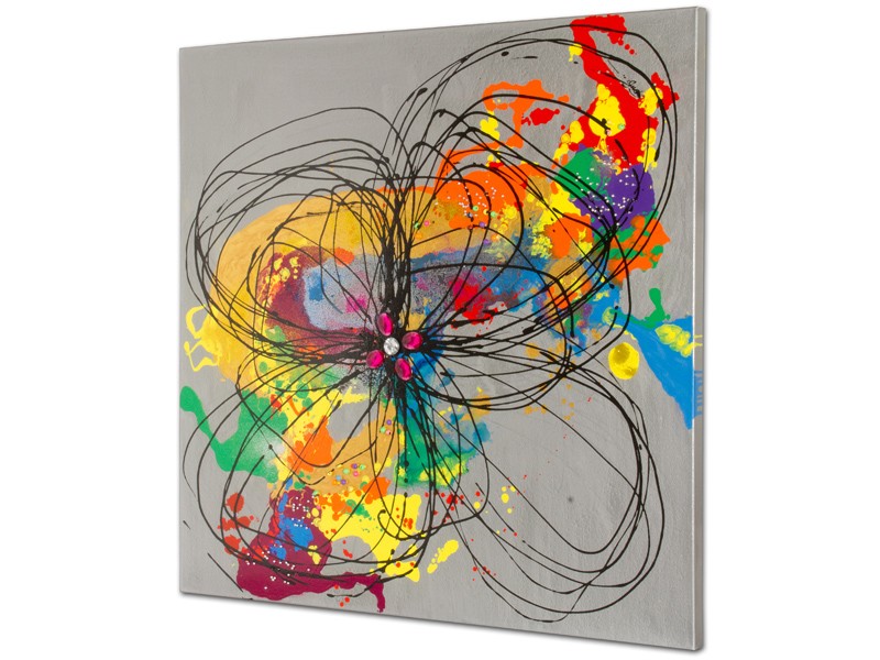Cuadro óleo abstracto multicolor - Cuadros modernos