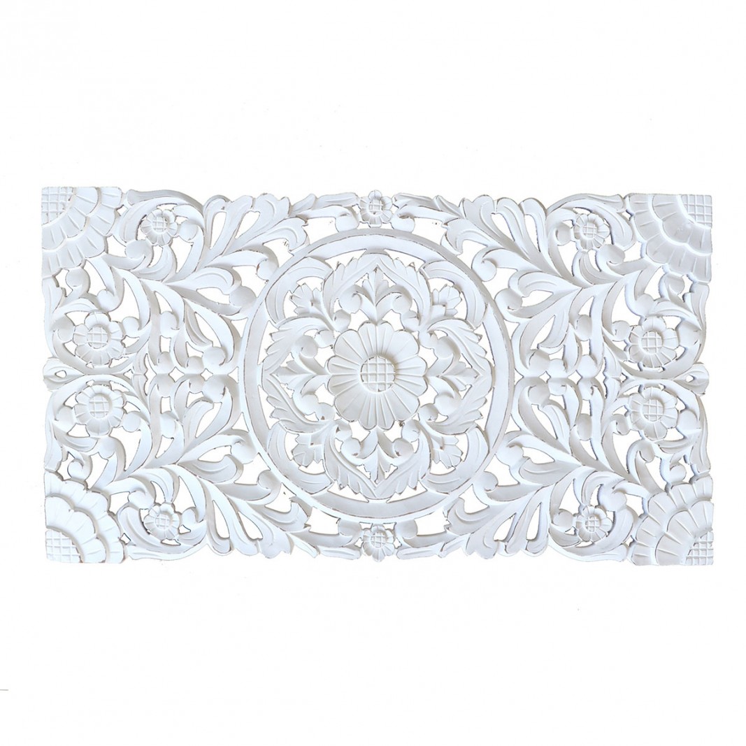 Decoración Pared Circulo Tallado Mandala En Madera 87x87cm - Blanco con  Ofertas en Carrefour