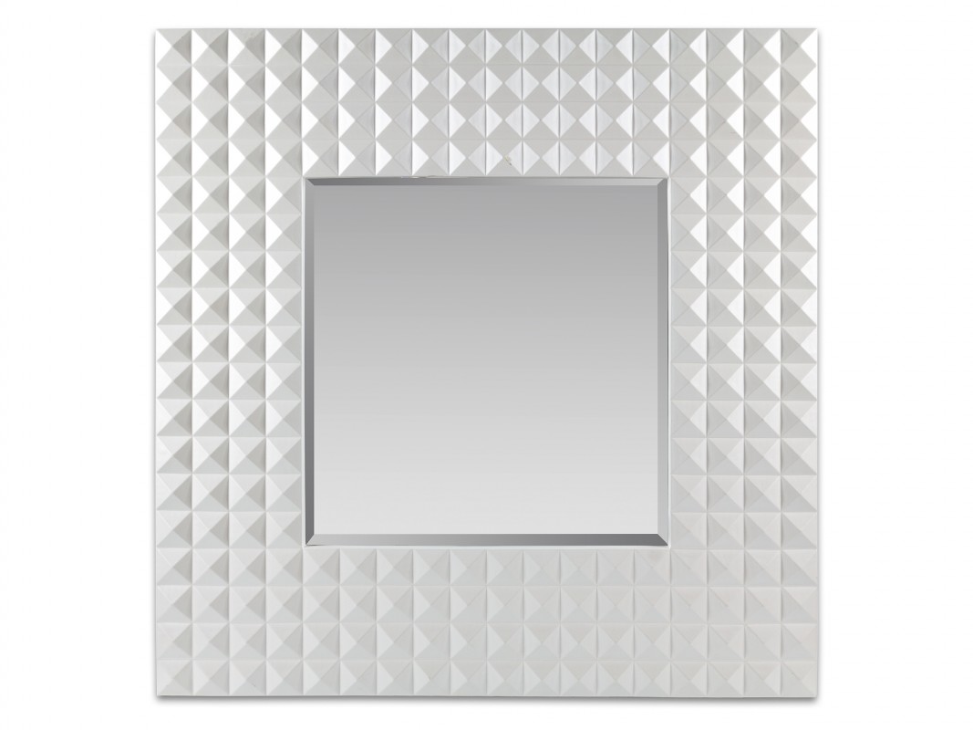 Espejo cuadrado blanco moderno