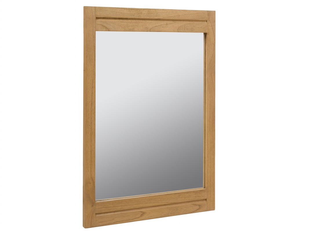 Espejo roble de madera de mindi estilo colonial - Espejo color roble