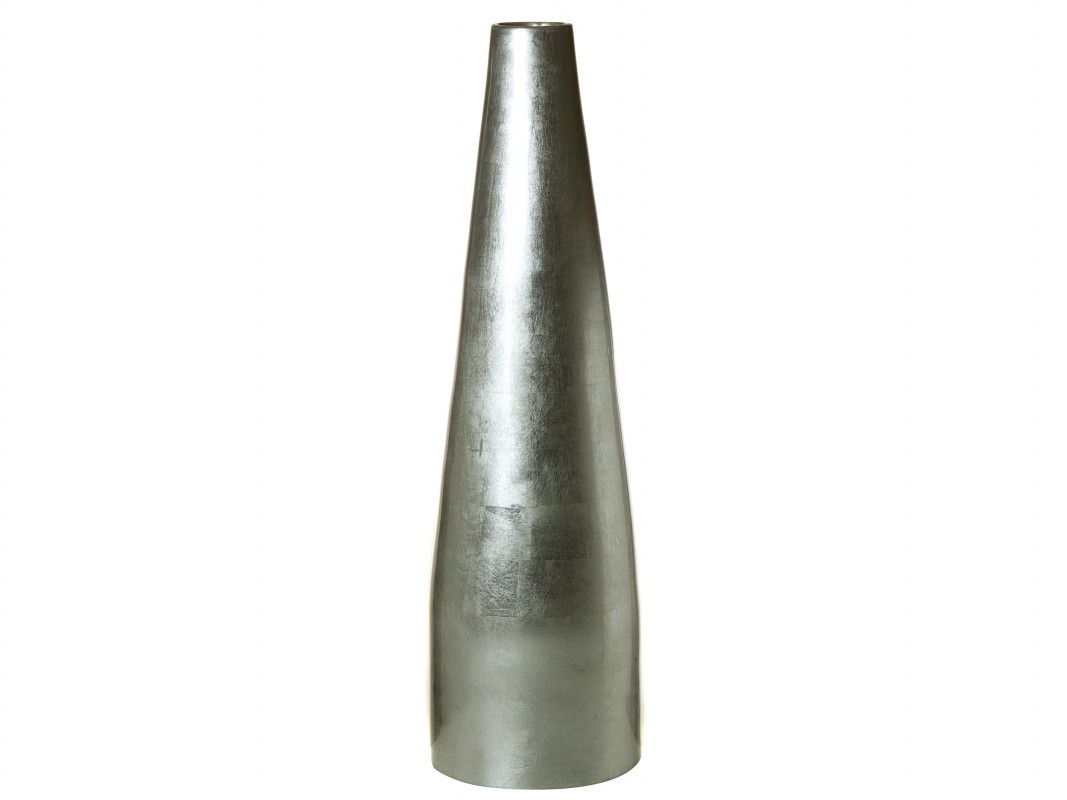 Jarrón bambú y metal 13x13x45,5 cm