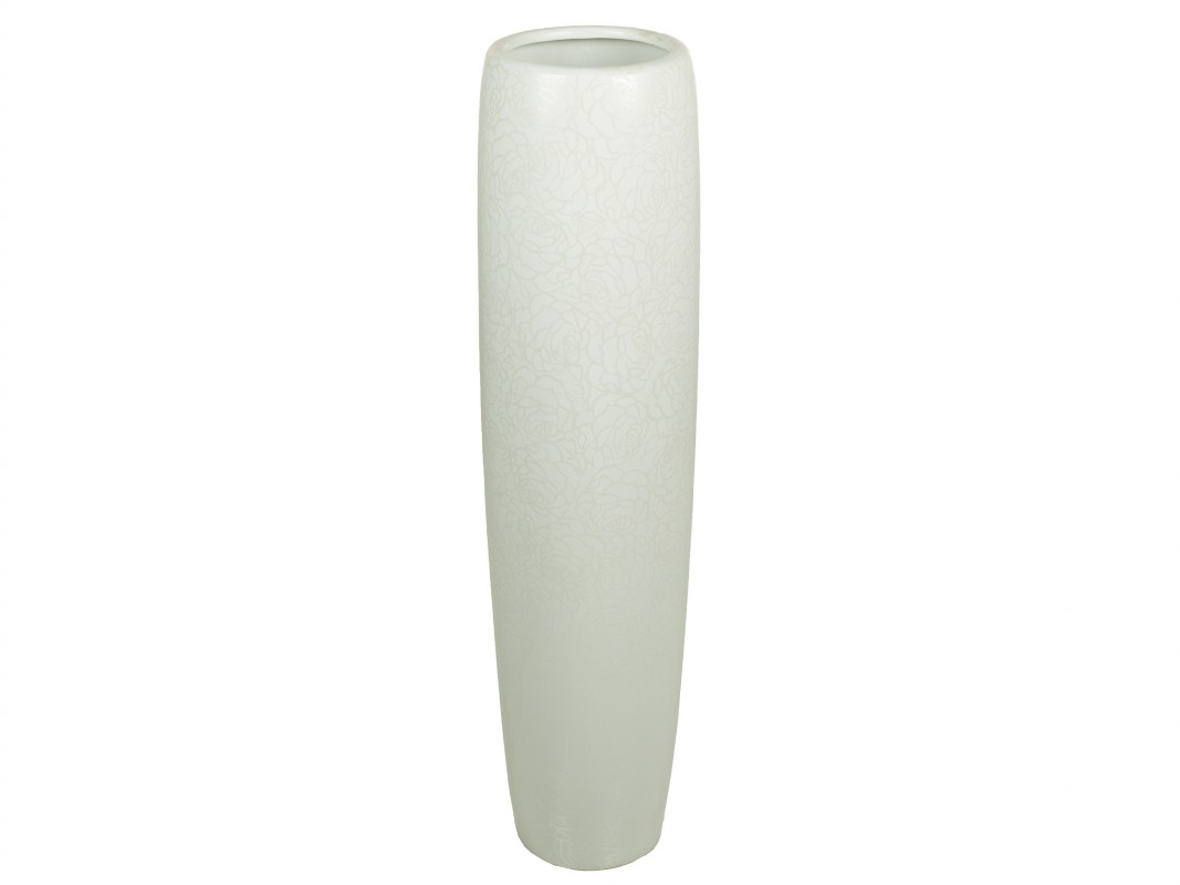 Jarrón suelo blanco Rose 21x21x83 cm