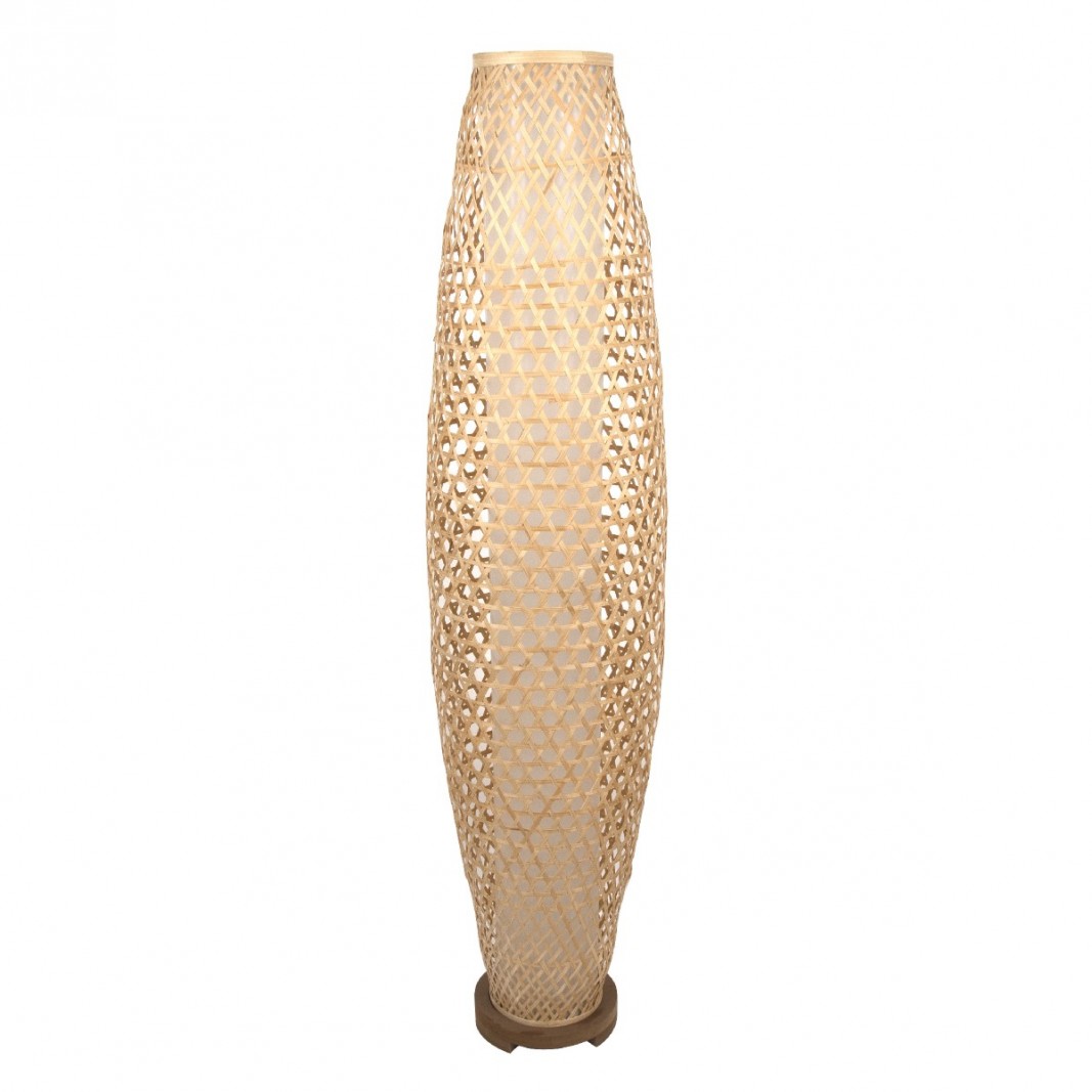 Lámpara de pie de bambú