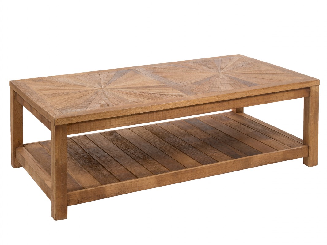 Mesa centro recta de madera en estilo rustico de Minimal