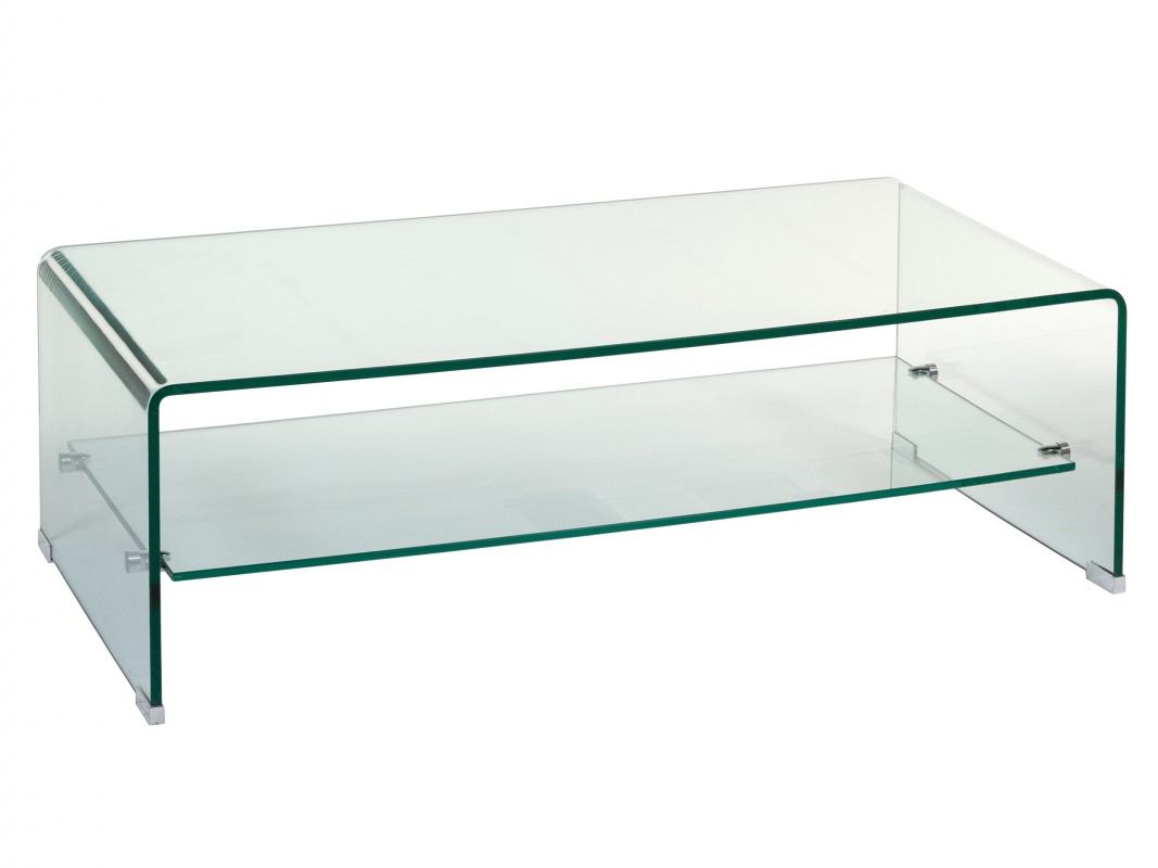 Mesa de centro rectangular cristal - mimoondo