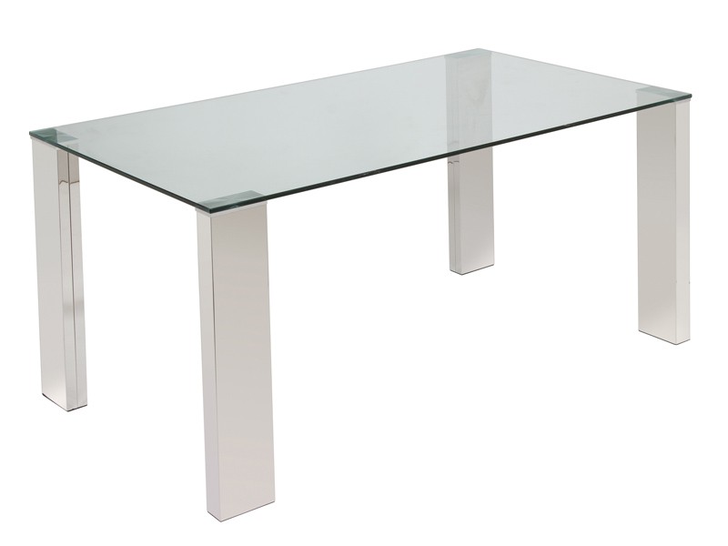 Mesa comedor moderna cristal y acero cromado - Venta online Mesa comedor moderna cristal y acero cromado - Venta online