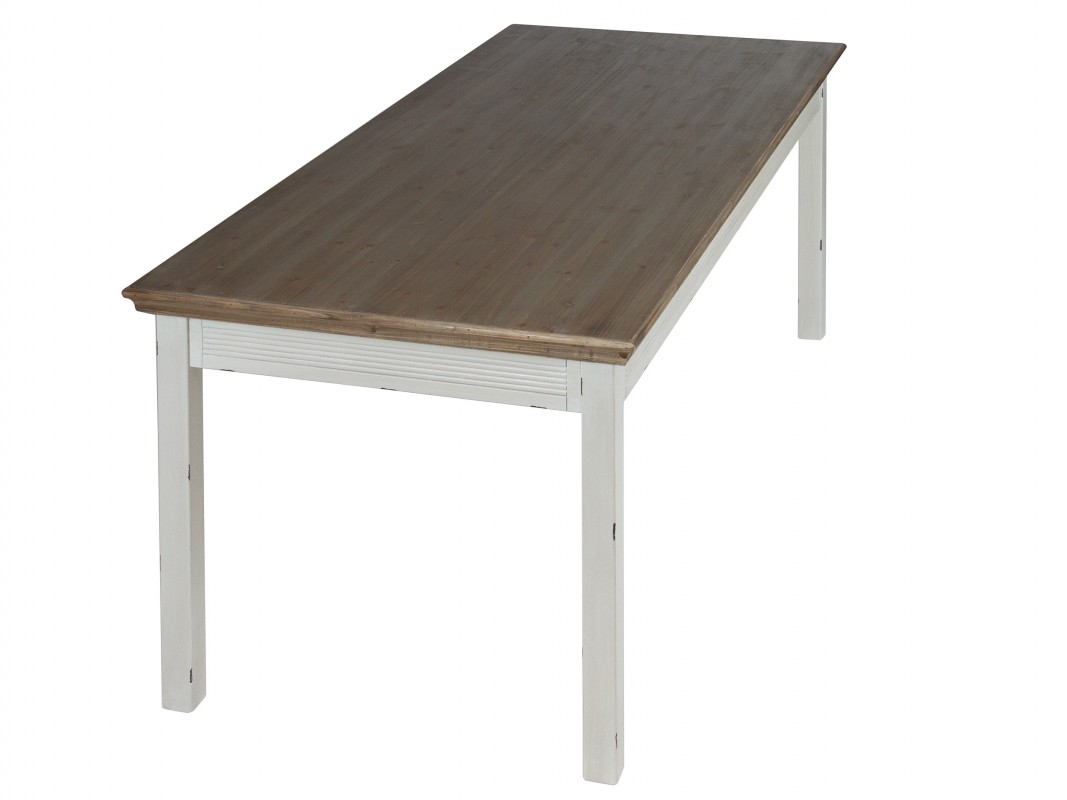 Mesa de comedor vintage de madera decapada mesas online