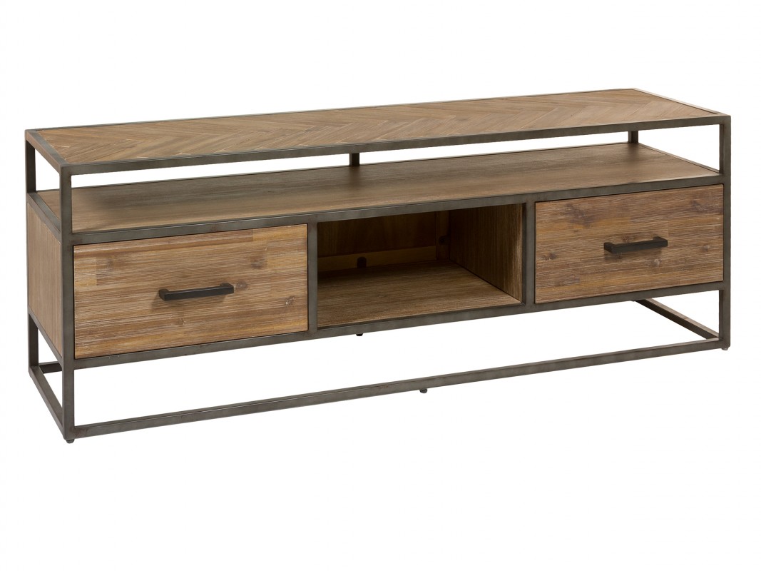 Mueble TV industrial madera mango 150 cm