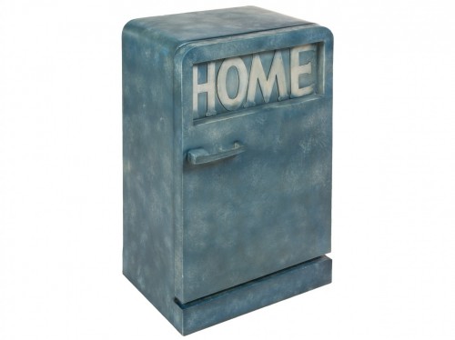 Armario auxiliar con forma de nevera de metal estilo vintage