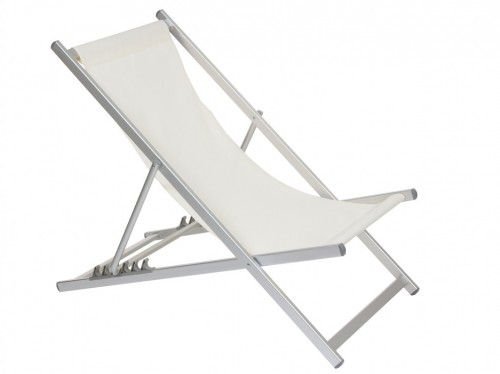 Silla reclinable jardín 5 posiciones de aluminio y tela