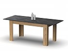 Mesa extensible combinada color roble y negro