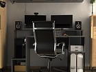 Mesa gamer combinada en madera y metal