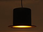 Lámpara techo colgante sombrero negro