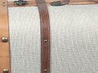 Juego 2 maletas baúl antiguas forradas de tela
