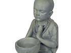 Figura de Buda con pocillo de magnesia envejecida