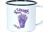 Taza de metal esmaltado lavanda