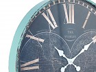 Reloj de pared vintage metal envejecido mapamundi